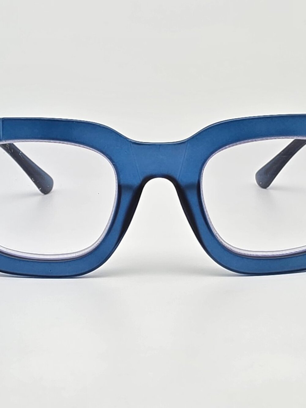 Ryan Simkhai Olivia Matte Blue Gold +1.75 Blue Light Blocking Reading Glasses - Picture 2 of 12